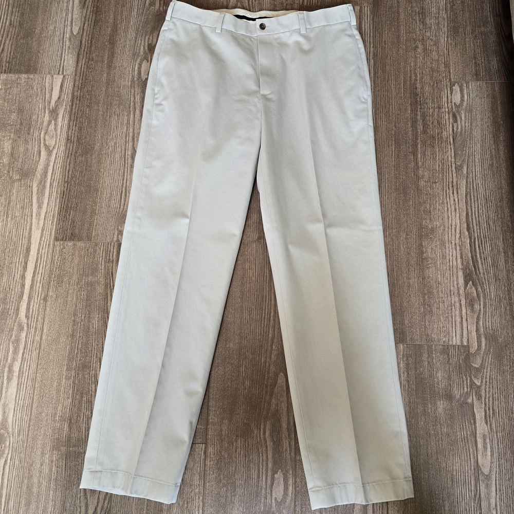 Brooks Brothers Pants Mens 36 x 32 Khaki Tan Clark Advantage Academia Preppy